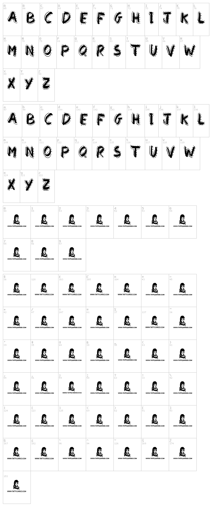 Find a Way font map